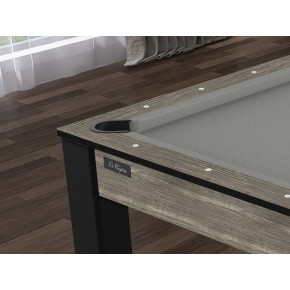Billard Texas 6 pieds convertible en table à manger - 6 personnes - Coloris industriel  tapis gris