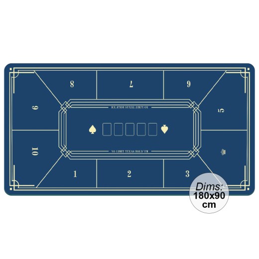 Tapis de Poker 180 x 90 cm - 10 joueurs