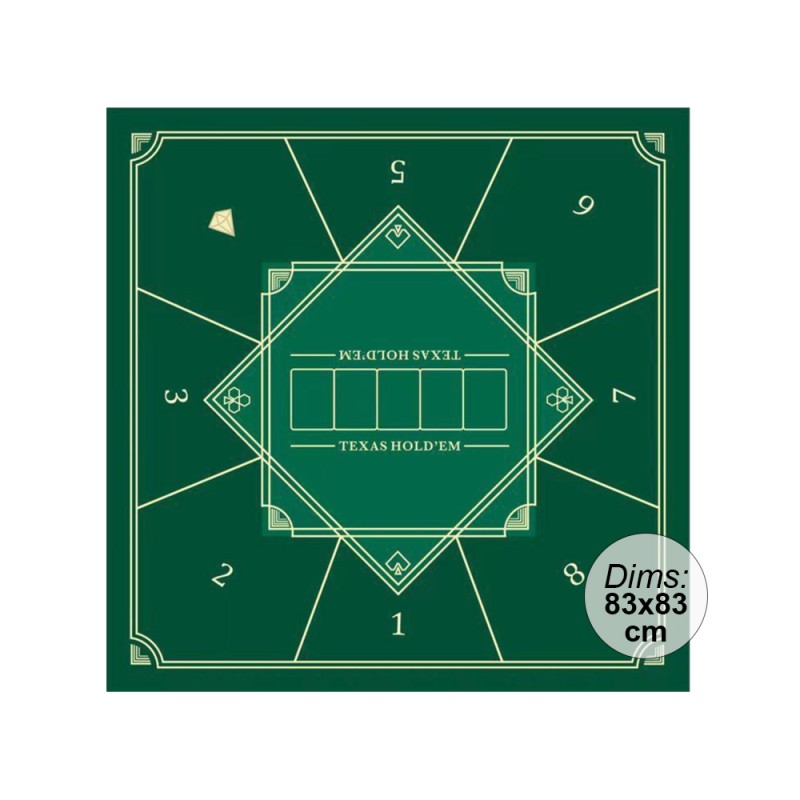 Tapis de Poker 83 x 83 cms vert