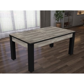 Billard Texas 6 pieds convertible en table à manger - 6 personnes - Coloris industriel  tapis prune